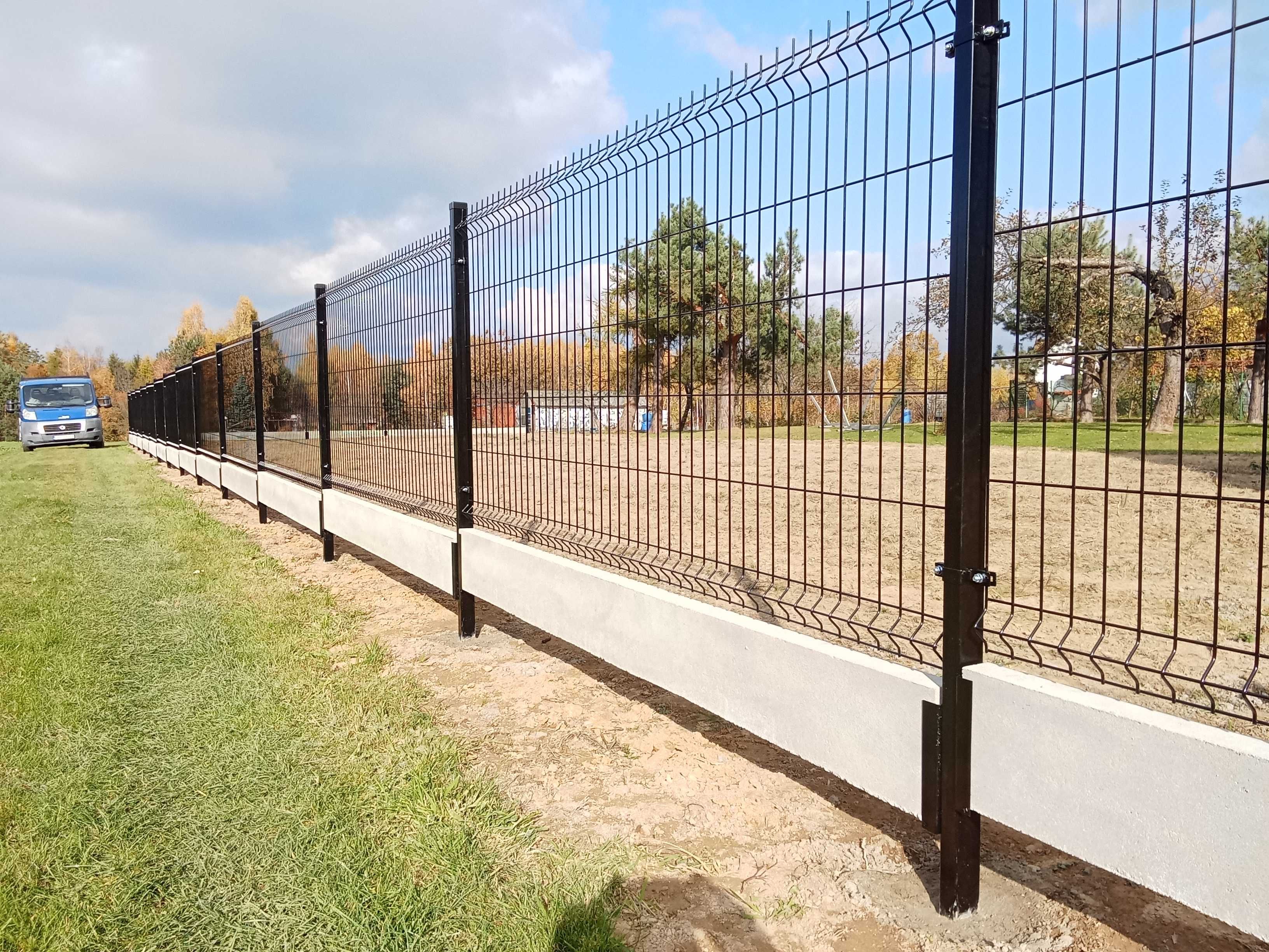Podmurówka ogrodzeniowa gładka prosta murek płyta betonowa pod panel