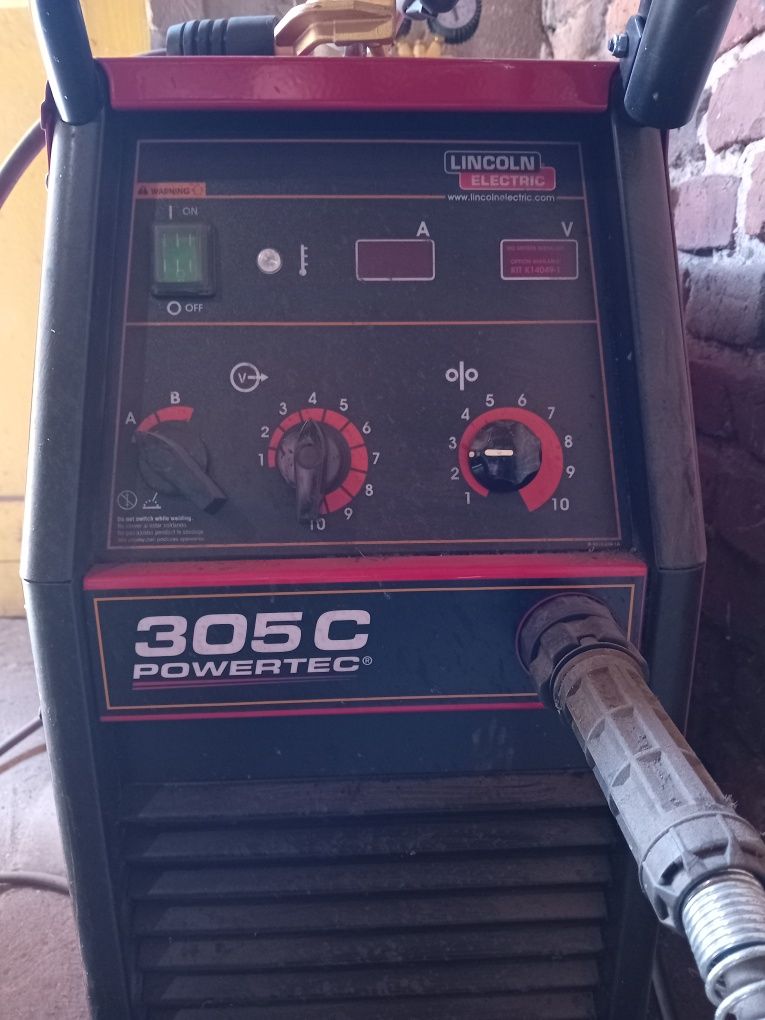 Lincoln powertec 305C spawarka jak nowa, pełen osprzęt