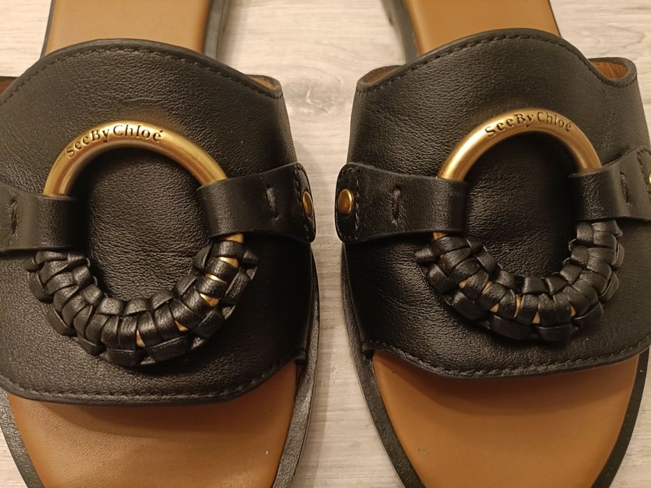 Klapki skórzane See By Chloé