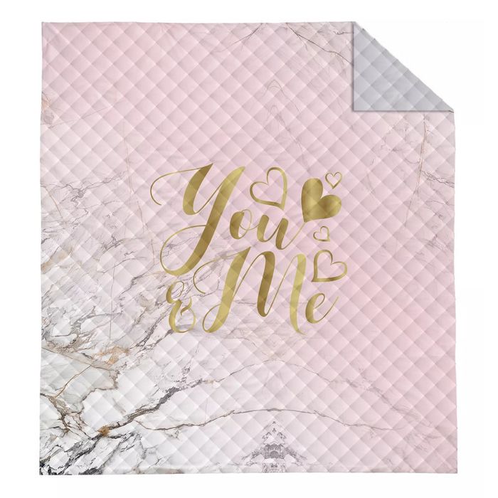 Narzuta dekoracyjna pikowana Holland You and Me róż 170 X 210 [Cm]