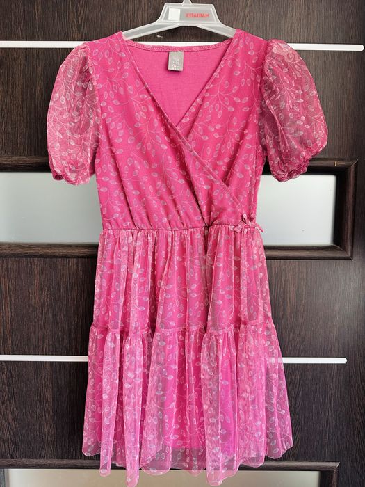 Rozowa sukienka elegancka 134