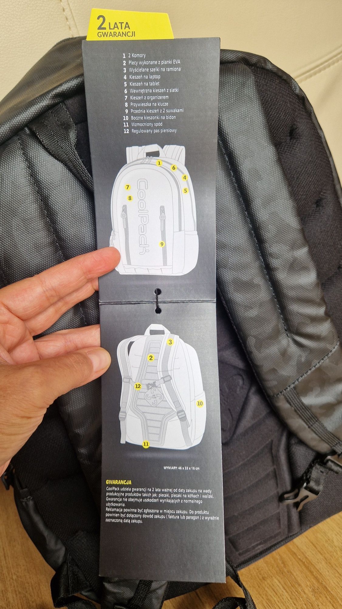 Plecak szkolny Cool Pack Impact II 27 litrów czarno szary