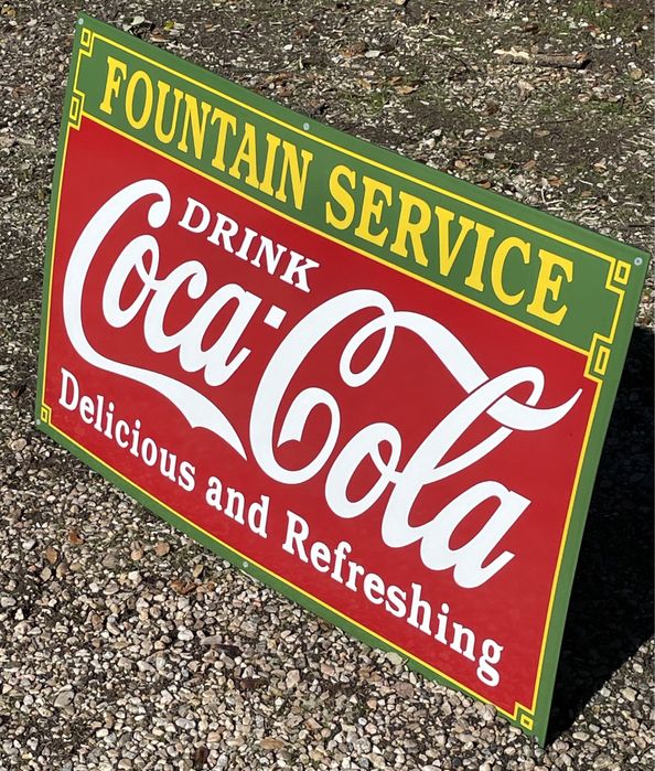 Placa esmaltada Coca Cola 1.00x70cm