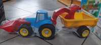 Plastikowy traktor z przyczepką zabawka nadająca się do piasku U TIGER