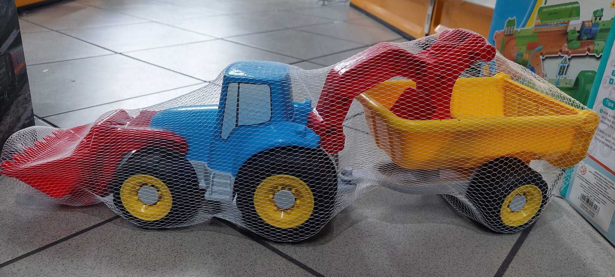Plastikowy traktor z przyczepką zabawka nadająca się do piasku U TIGER