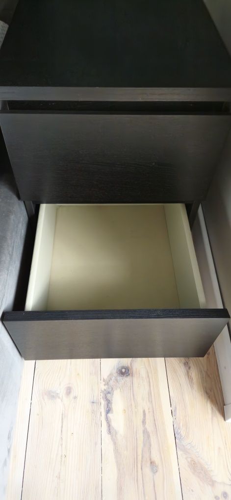 Szafka nocna komoda Malm czarnybrąz wenge ikea