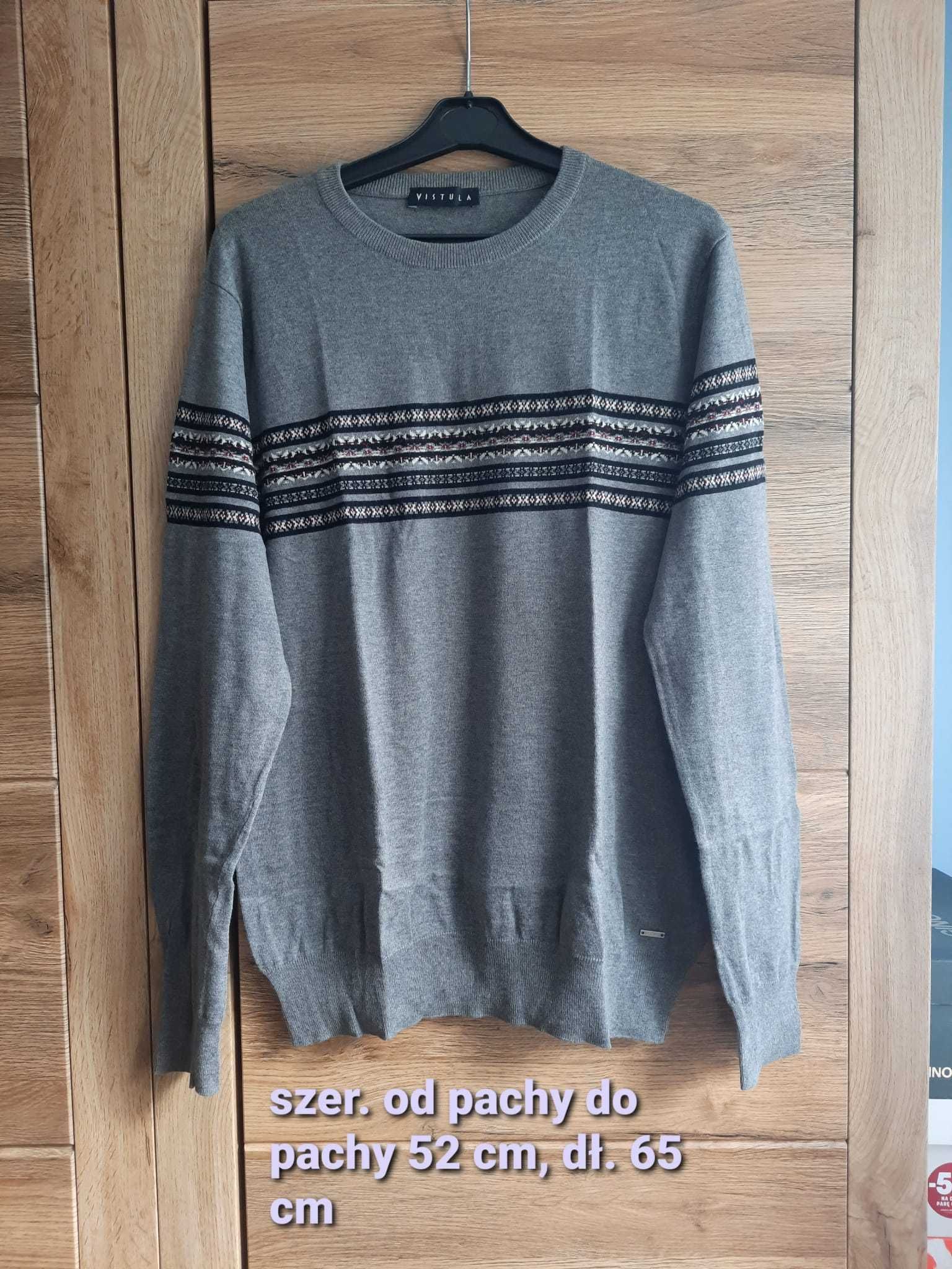 VISTULA 03. Sweter szary / grafitowy