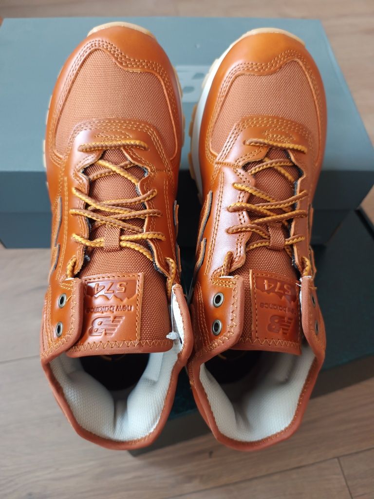 Nowe New Balance buty męskie 42.5 U574HBB wysokie Sneakersy Brąz retro