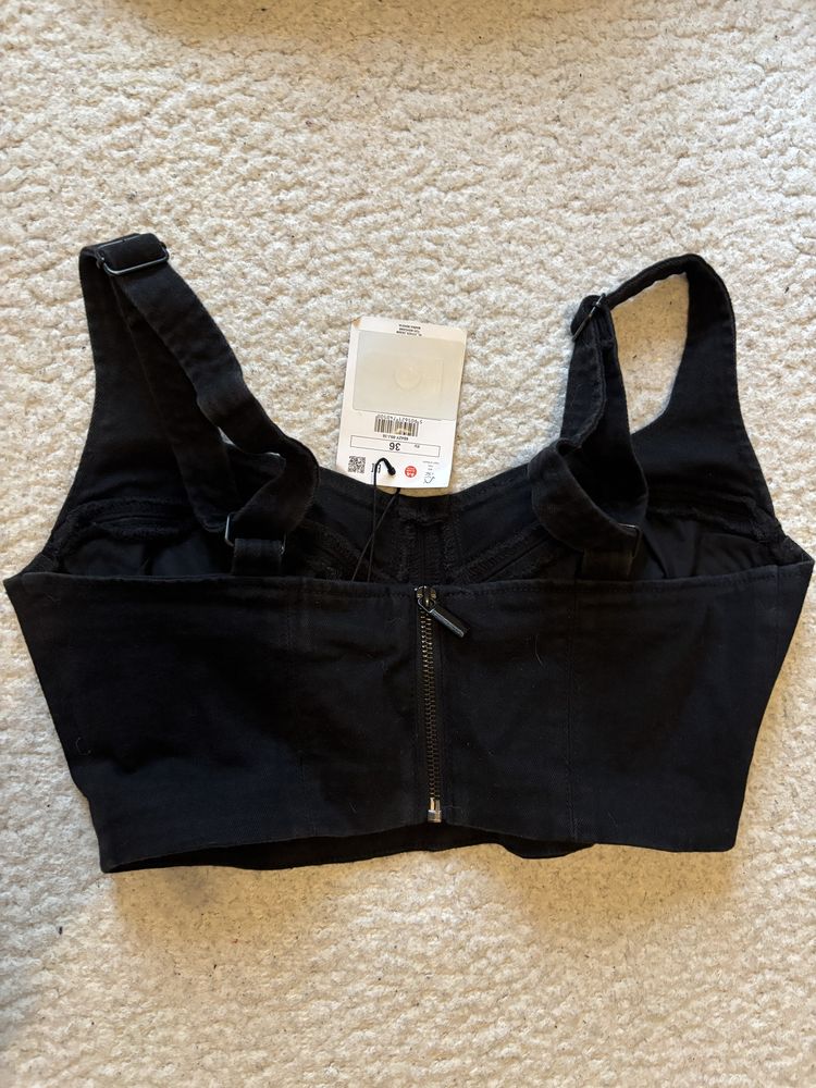 Jeansowy top z cyrkoniami Mohito 36 S