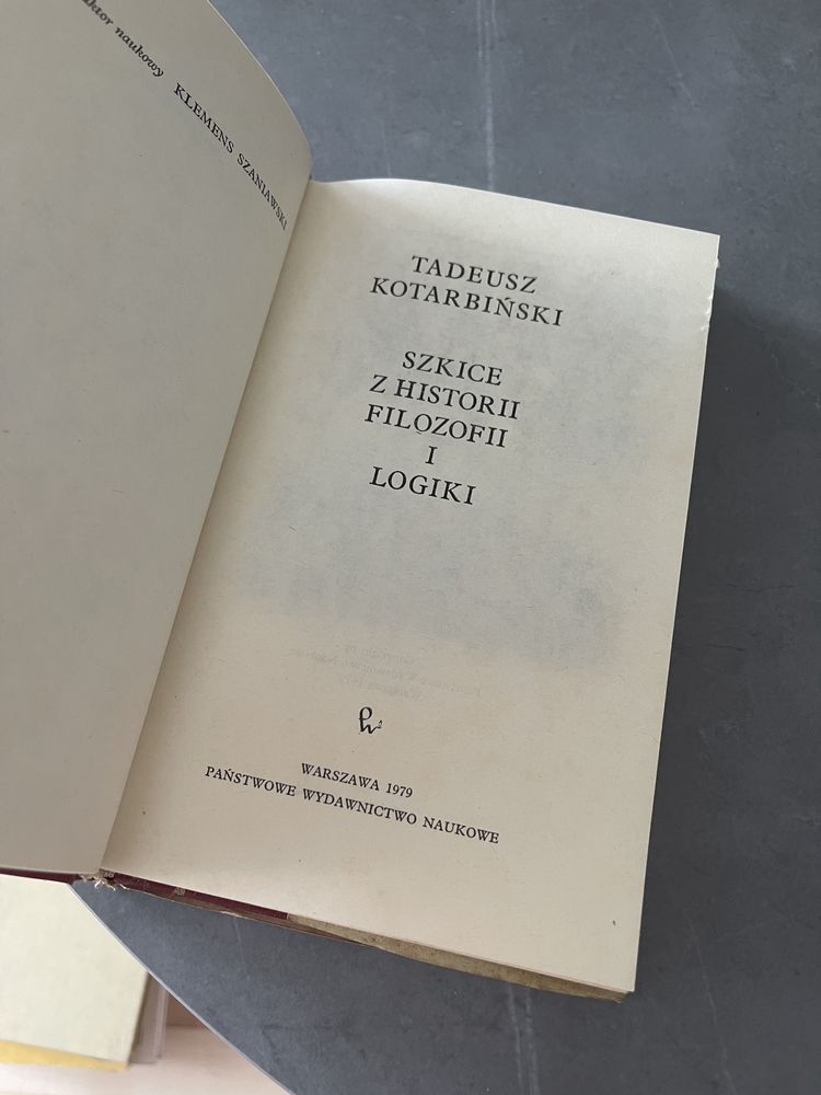 Tadeusz Kotarbiński Szkice z historii filozofii i logiki