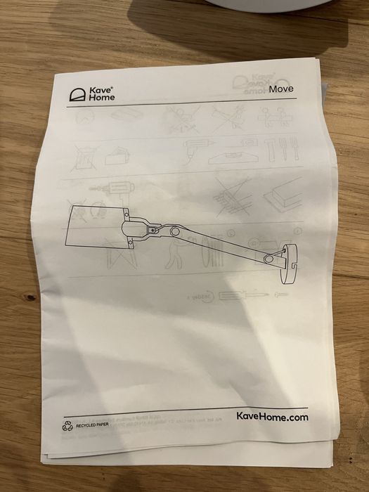 Lampa Ścienna Move Biała Kave Home