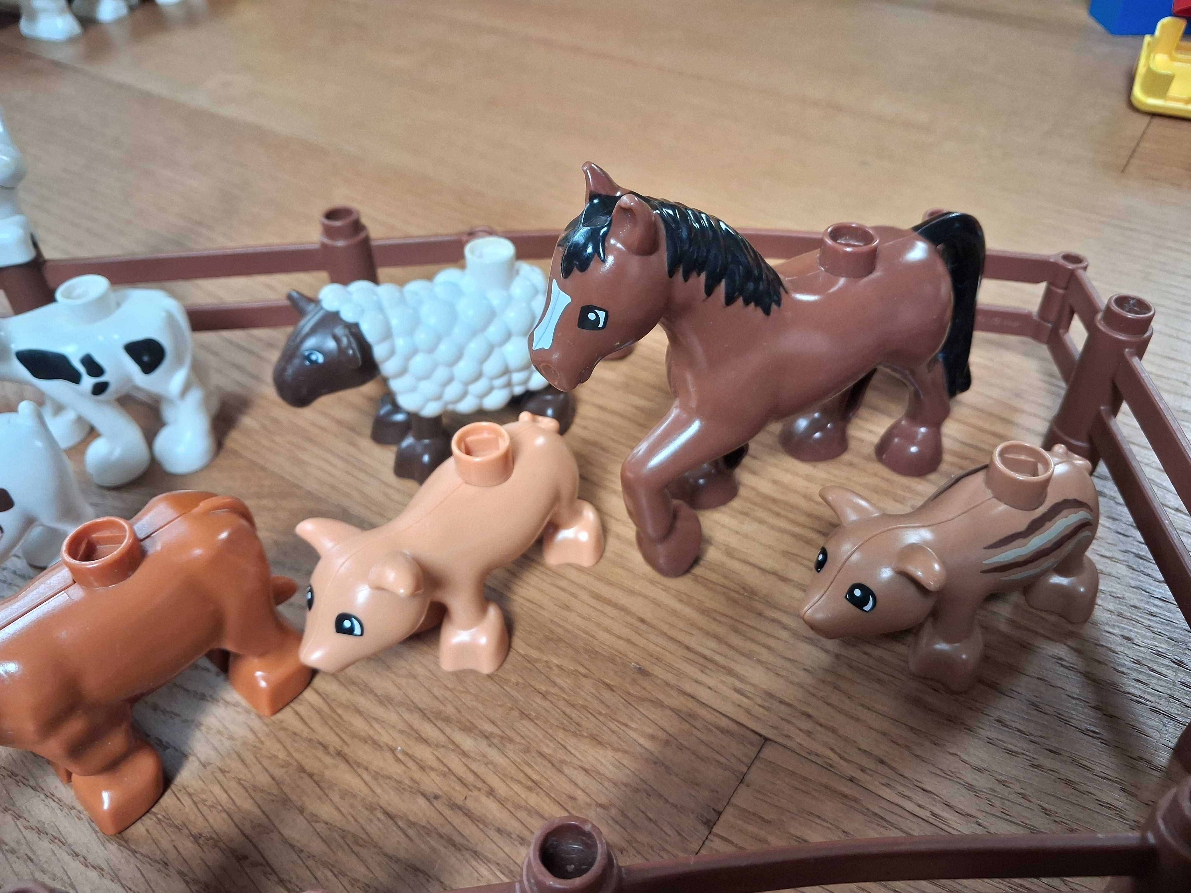 Klocki lego duplo zwierzęta farma ogrodzenie koń świnia owca krowa