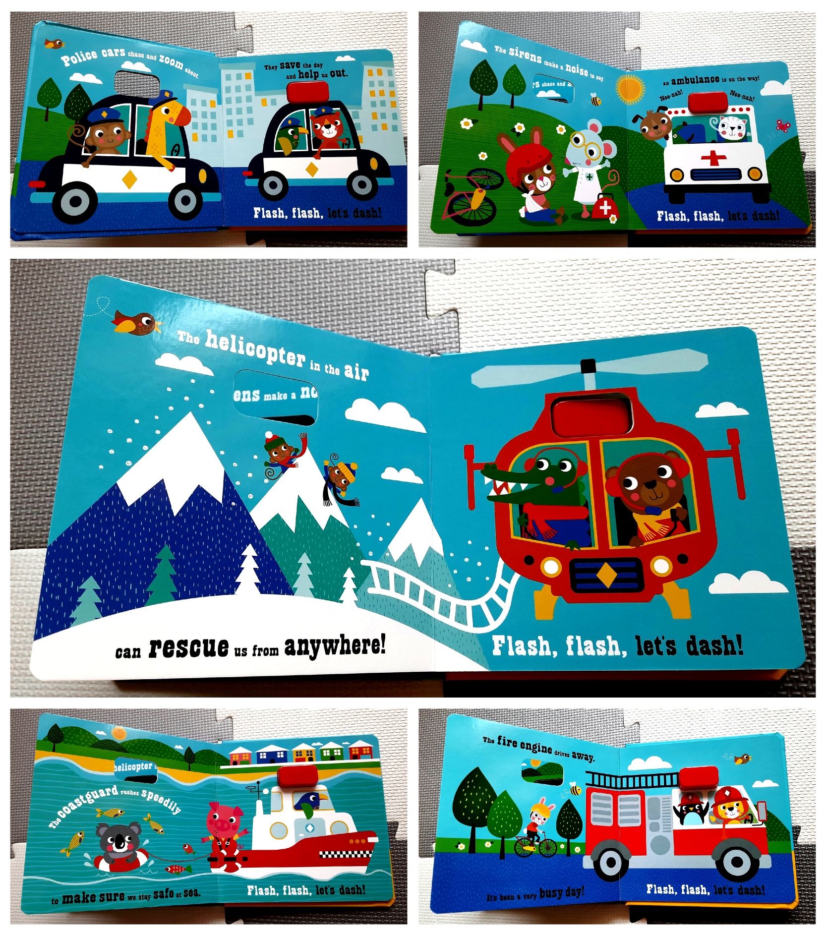 Emergency! Flash Flash Let's Dash! książka ze światełkiem light book