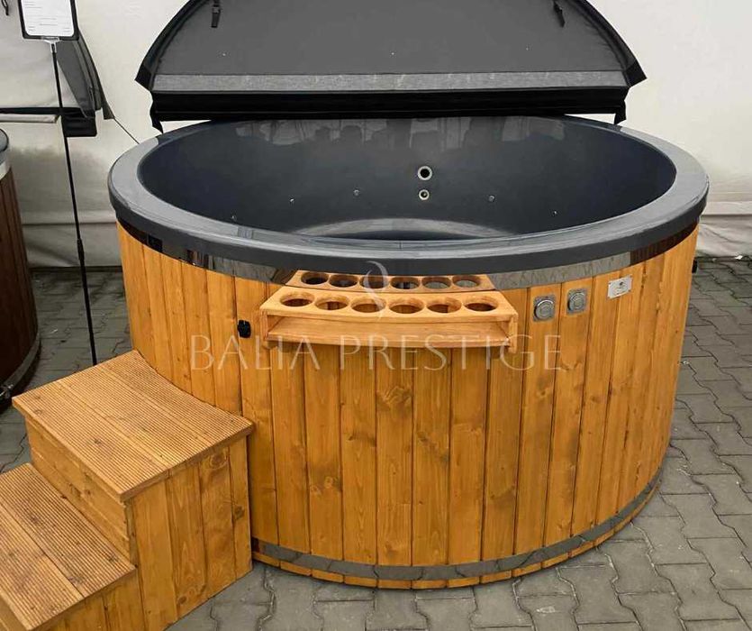 Balia ogrodowa AKRYLOWA z piecem zewnętrznym dostępna od ręki!