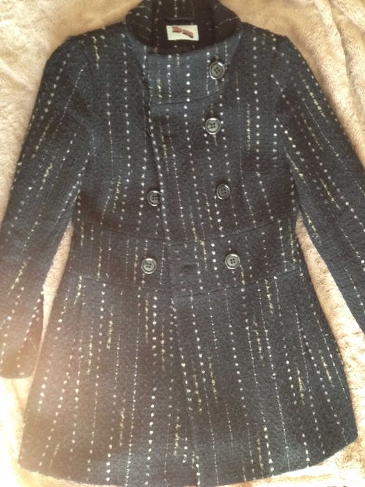 Casaco 3/4 preto mesclado