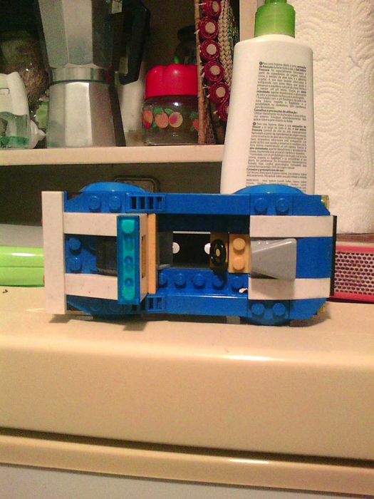 d3ta1n lego carro policia  azul incompleto