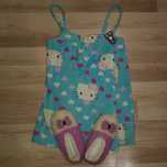 szlafrok piżama z kapciami Hello Kitty