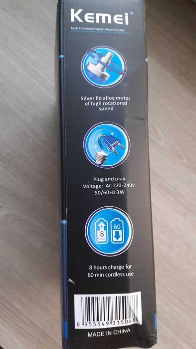 Máquina 3 em 1 cabelo, barbear e pêlos nariz NOVO