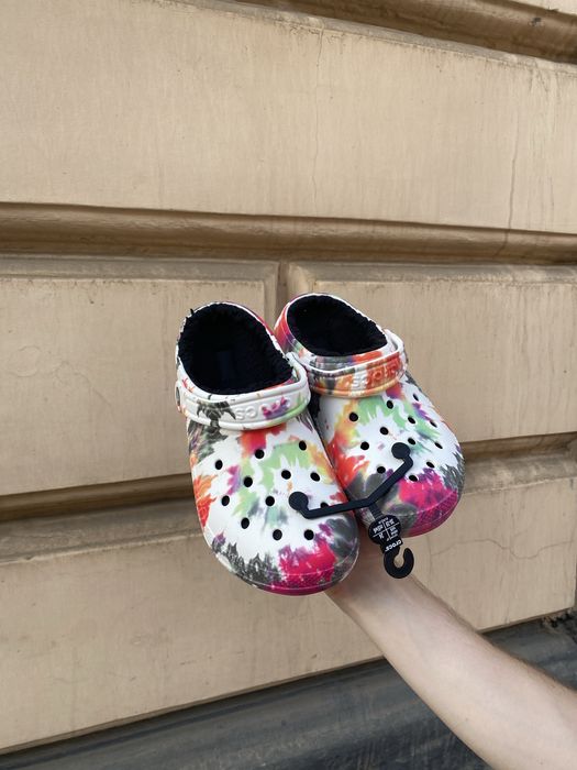Крокси утеплені Crocs Оригінал Clasdic lined tie нові резинові тапки