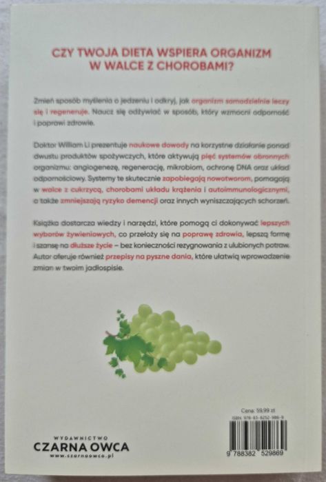 Zestaw książek Dr William W. Li "Jedzenie przeciwko..."