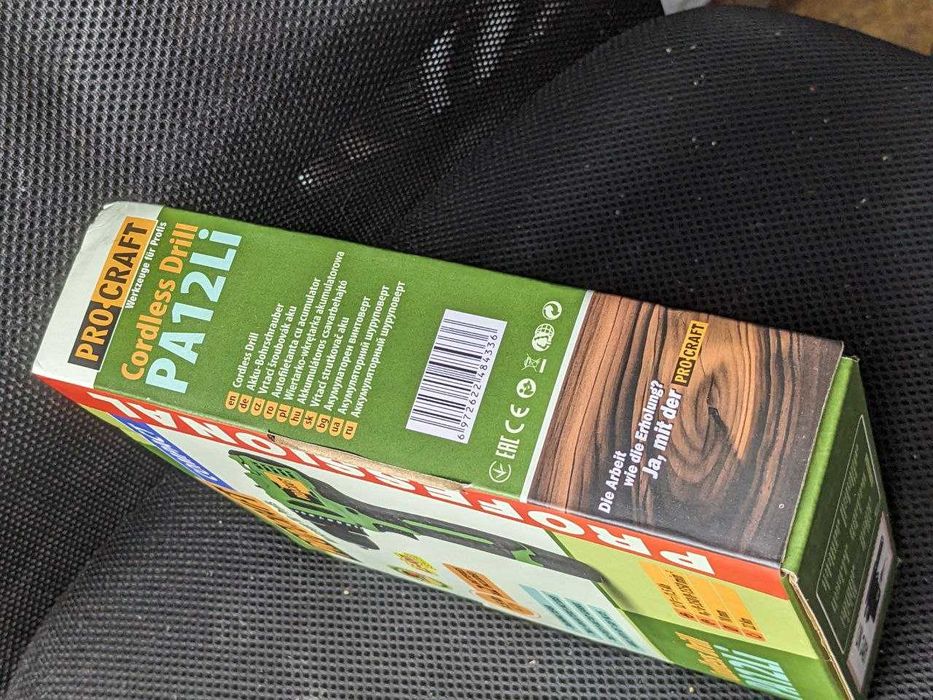 Шуруповерт Procraft PA12Li Compact 12V | Новий 2 акумулятори Набір біт