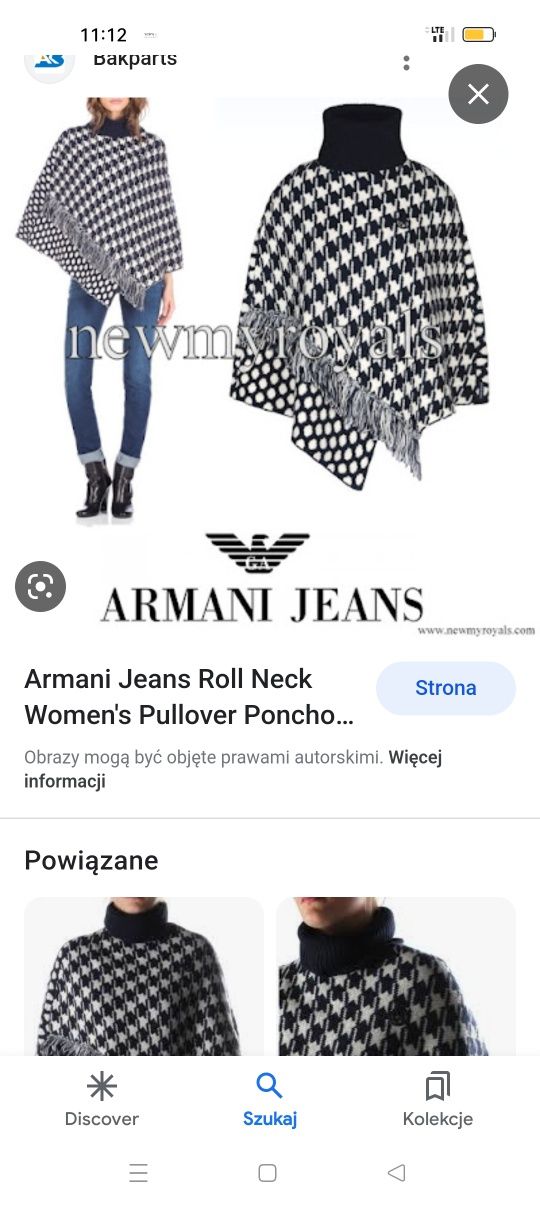 Pończo Armani jeans