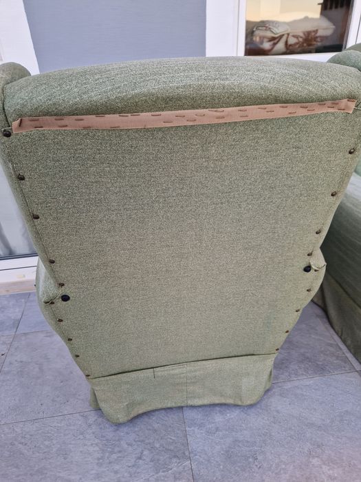 Poltronas verdes para estofar