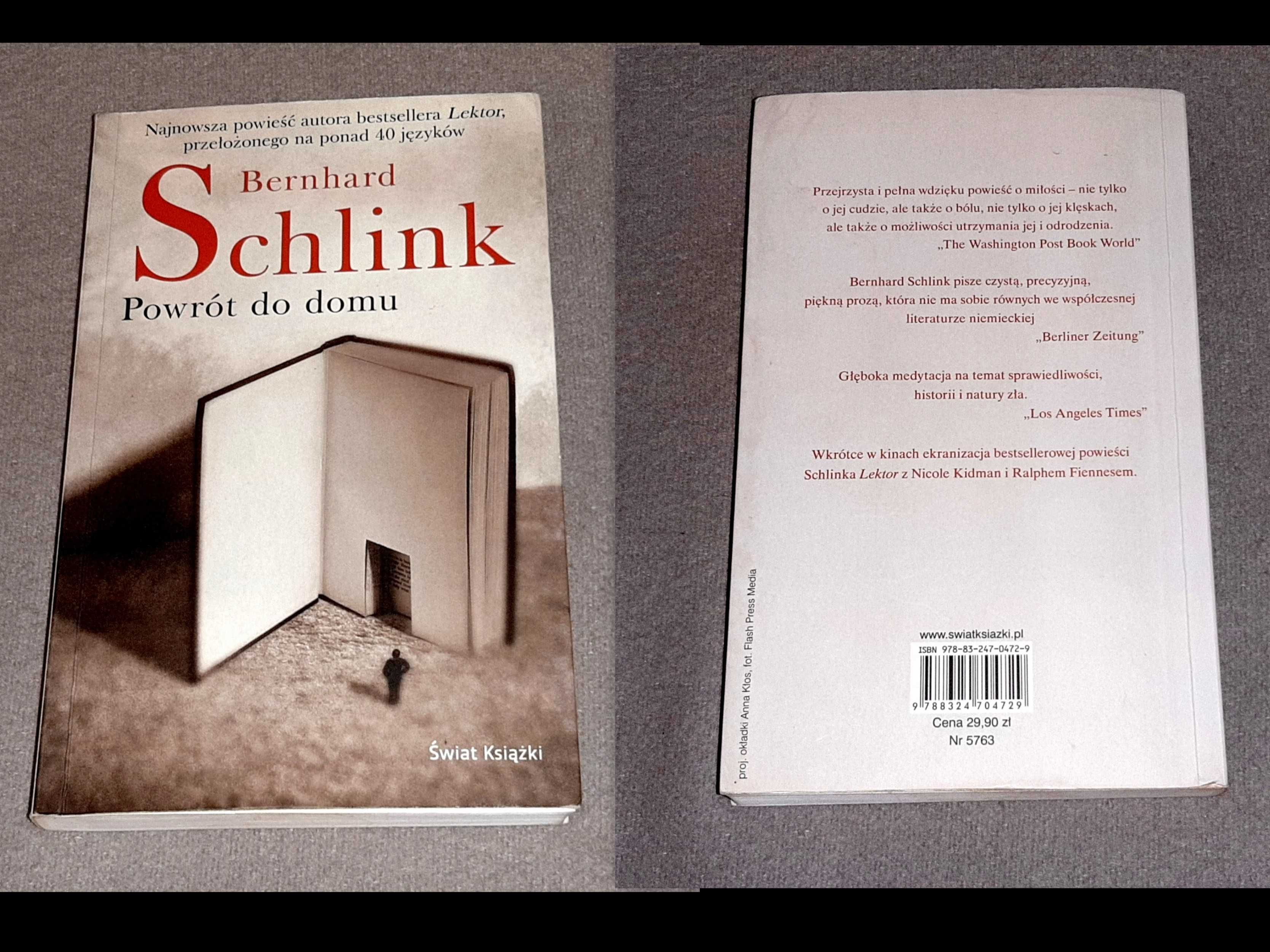 książka - Bernhard Schlink "Powrót do domu" - używana