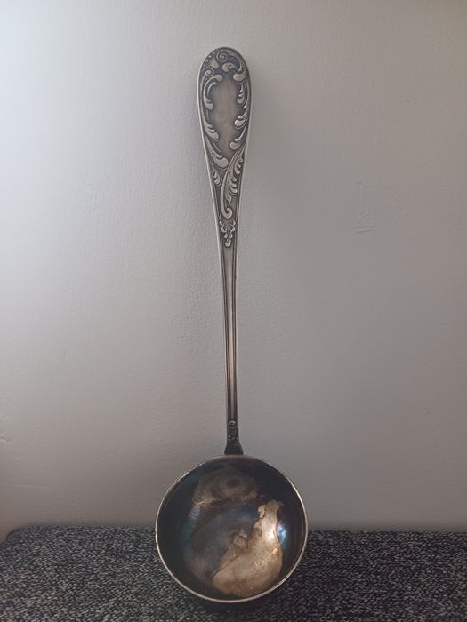 Chochla nabierka posrebrzana antyk staroć zabytek