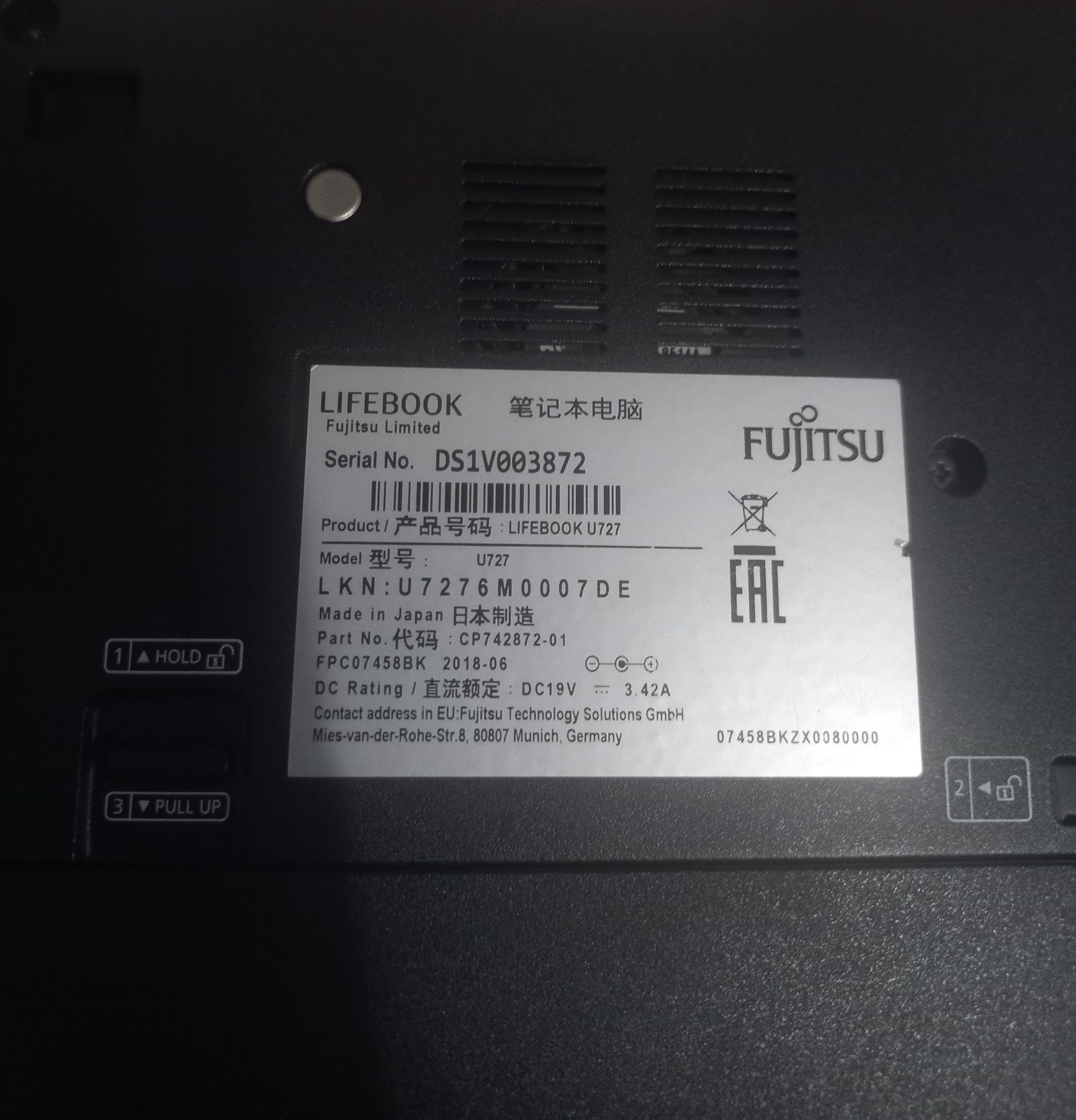 Fujitsu lifebook u727