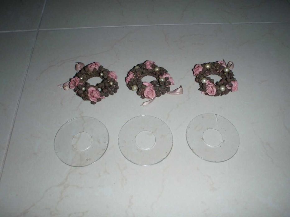 Dewocjonalia Przedwojenne ręcznie wykonane obręcze do świec .