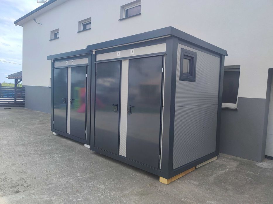 CAMPING pawilon toaleta budka kontener sanitarny wc socjalny kibel