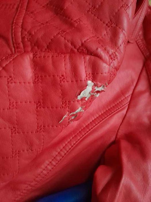 dwie ramaneski czerwona i kabaltowa eko skóra