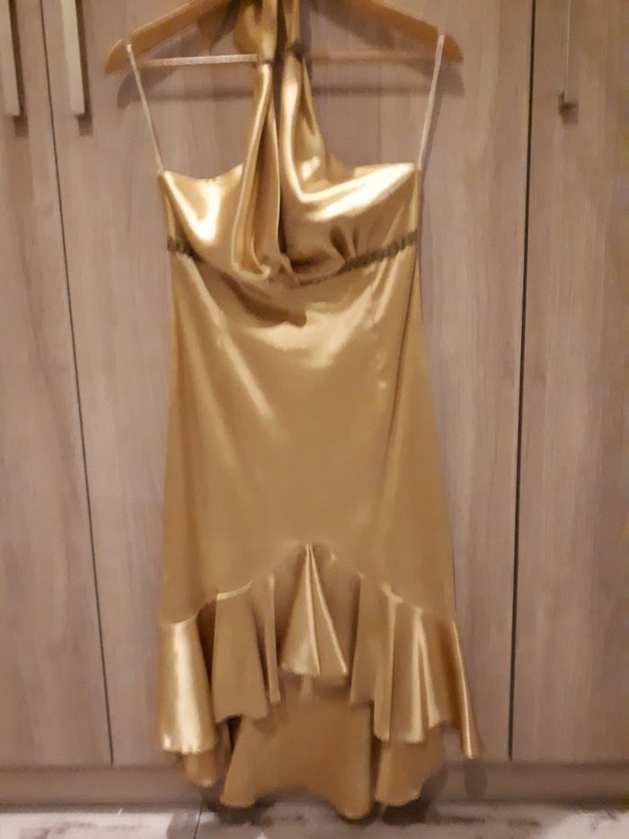 Okazja! Piękna złota sukienka bal/wesele Agnes