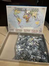 Puzzle mapa swiata