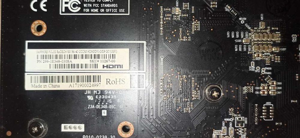 Видеокарта Sapphire Radeon RX 560 Pulse 4GB
