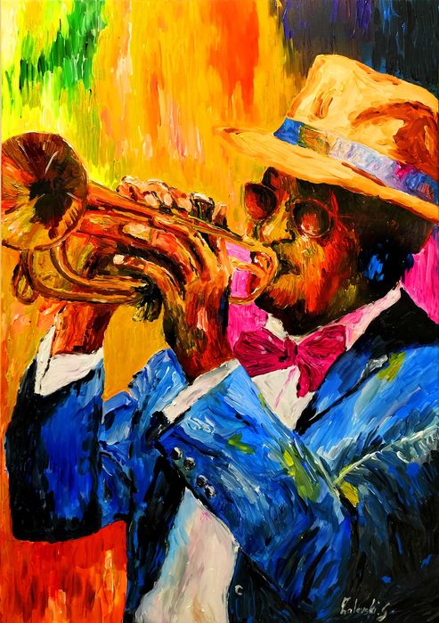 Trumpeter. Duży obraz na płótnie