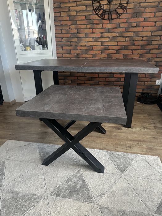 Stół 90x160 rozkladany + stolik kawowy 80x80