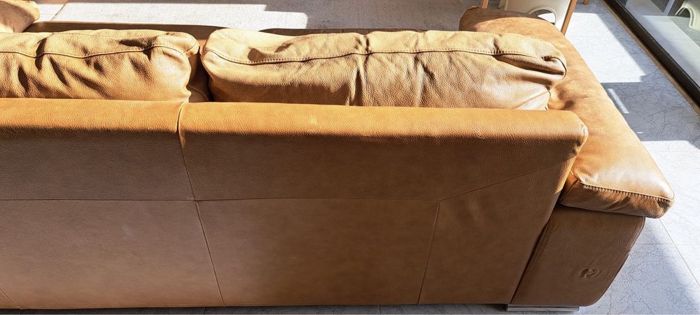 Conjunto de sofás de pele