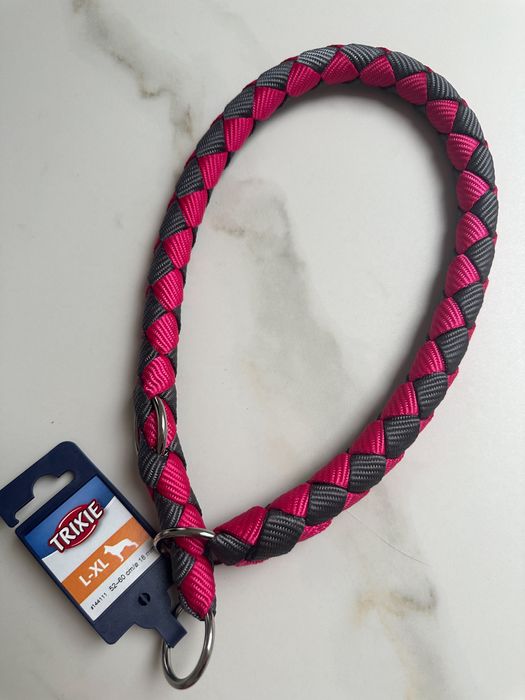 Różowa różowo szara obroża dla dużego psa trixie 52 - 50 cm