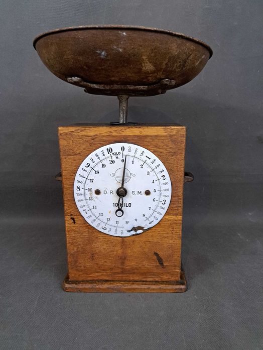 Stara waga kuchenna, naciskowa, 10 kg, D.R.G.M.