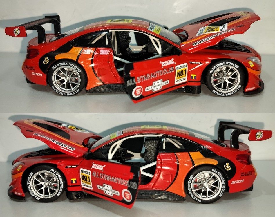 BMW M6 GT3 модель 1:24 ТМ Автопром MSZ Металл, звук свет