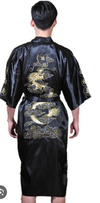 Натуральний шовк халат кімоно чоловічий жіночий