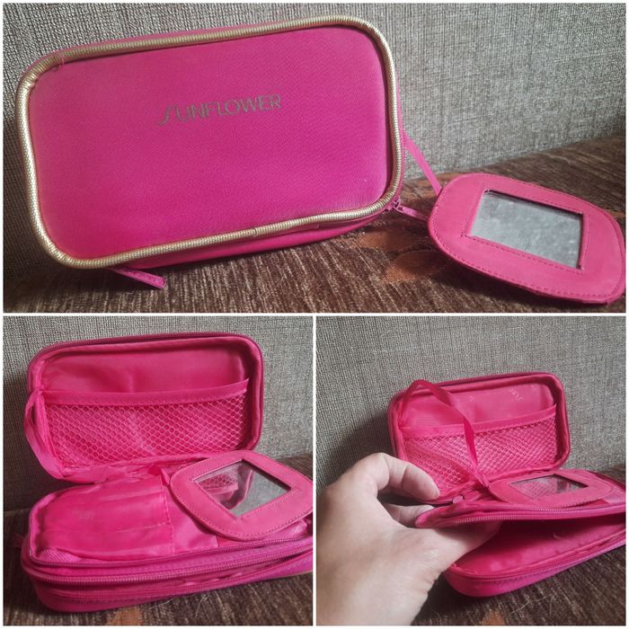 Victoria's Secret Виктория Сикрет косметичка бархат красный