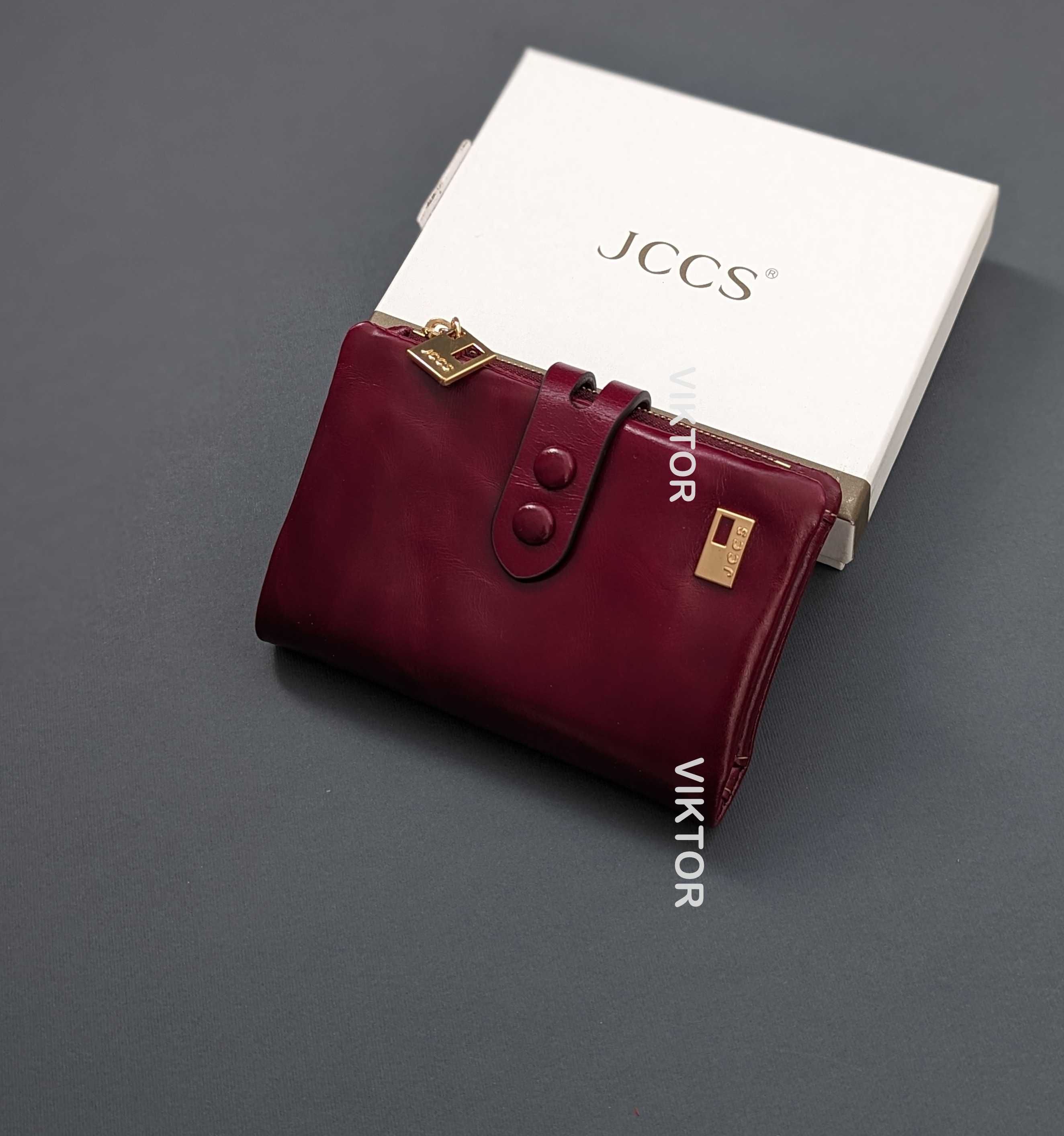 Кожаный женский маленький красивый кошелек JCCS. Разные цвета.
