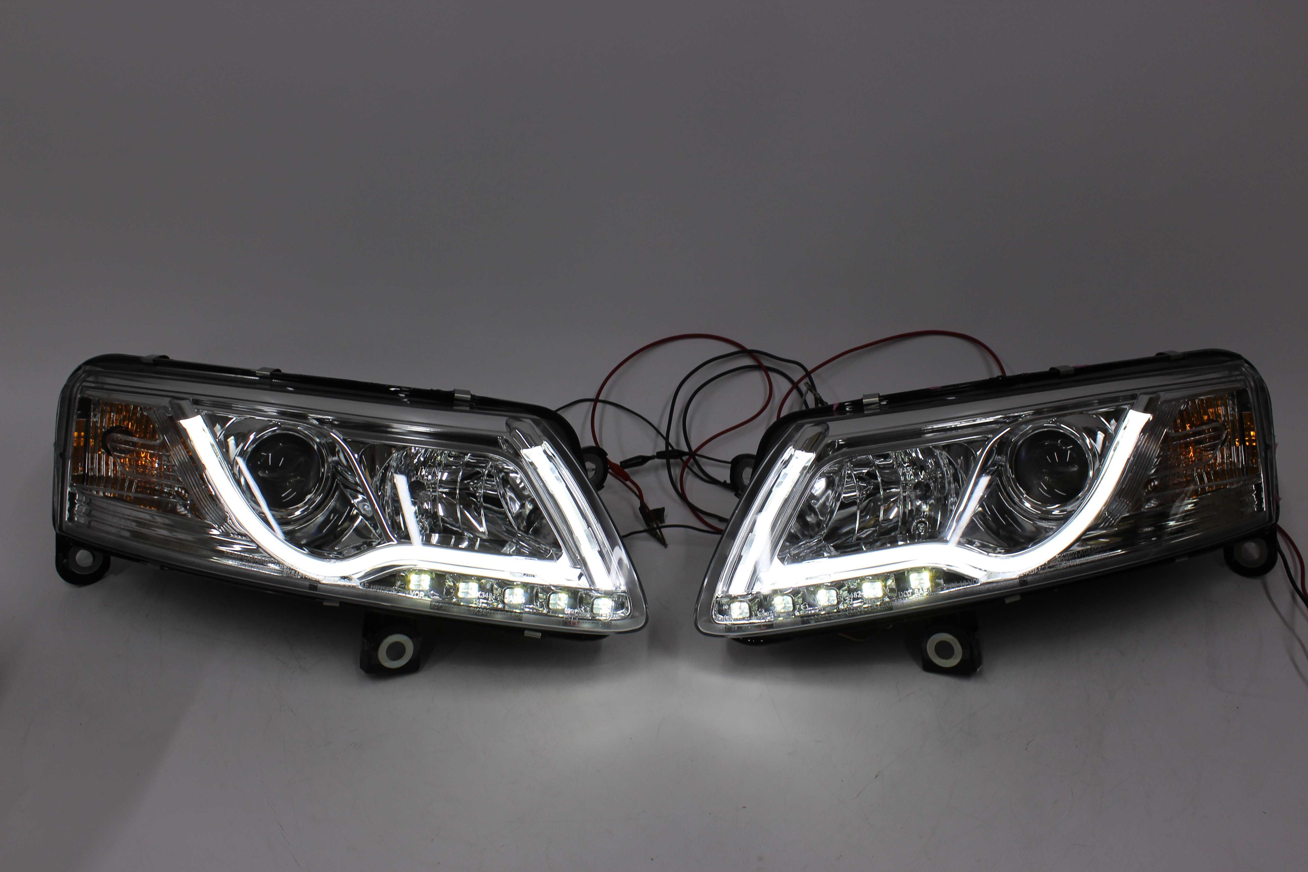 Lampy przednie przód AUDI A6 C6 04-08 XENON D2S DRL LED BAR NEON NOWE