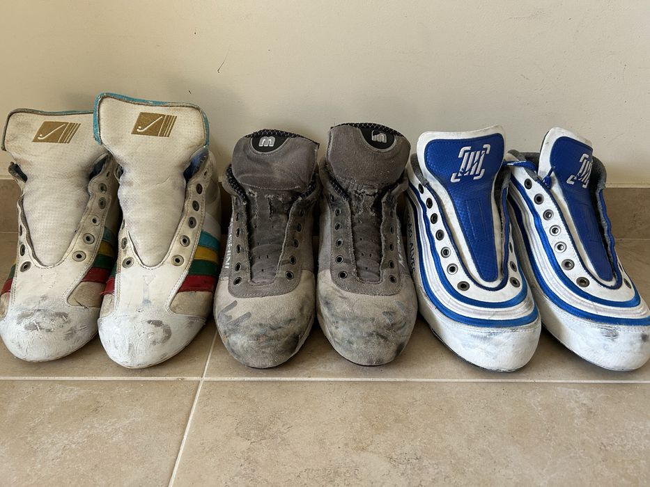 Botas de hóquei em parins