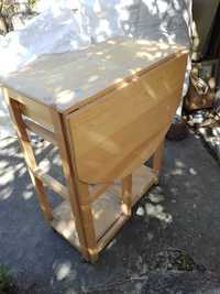 Mesa madeira dobrável com gavetas
