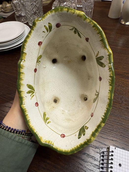 Osłonka ceramiczna doniczka Włoska Italy ręcznie malowana 1908
