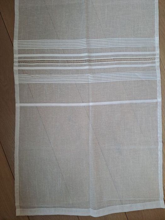 Firanka/panel biała haftowana